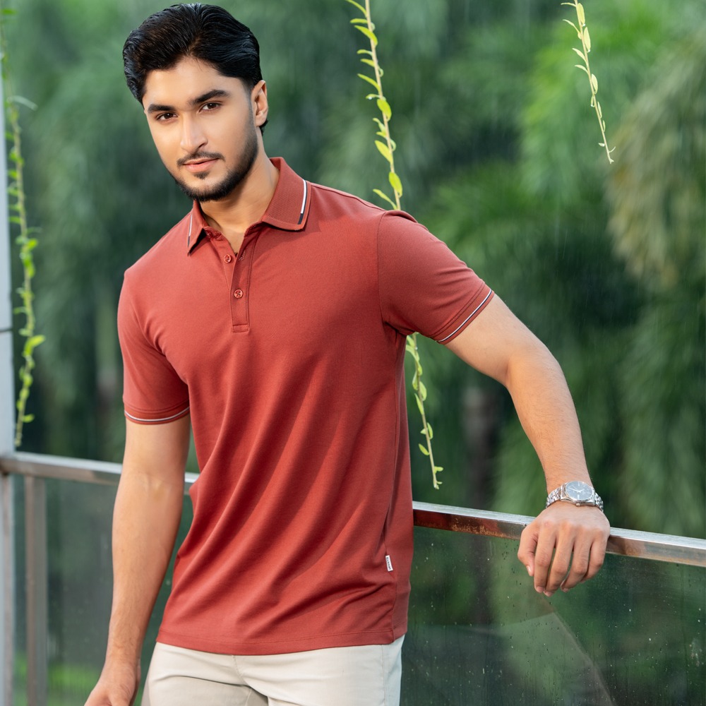 5572ad22-9f64-44fa-ae29-997ef28d5274 Classic Maroon Color Polo Shirt - Image 1